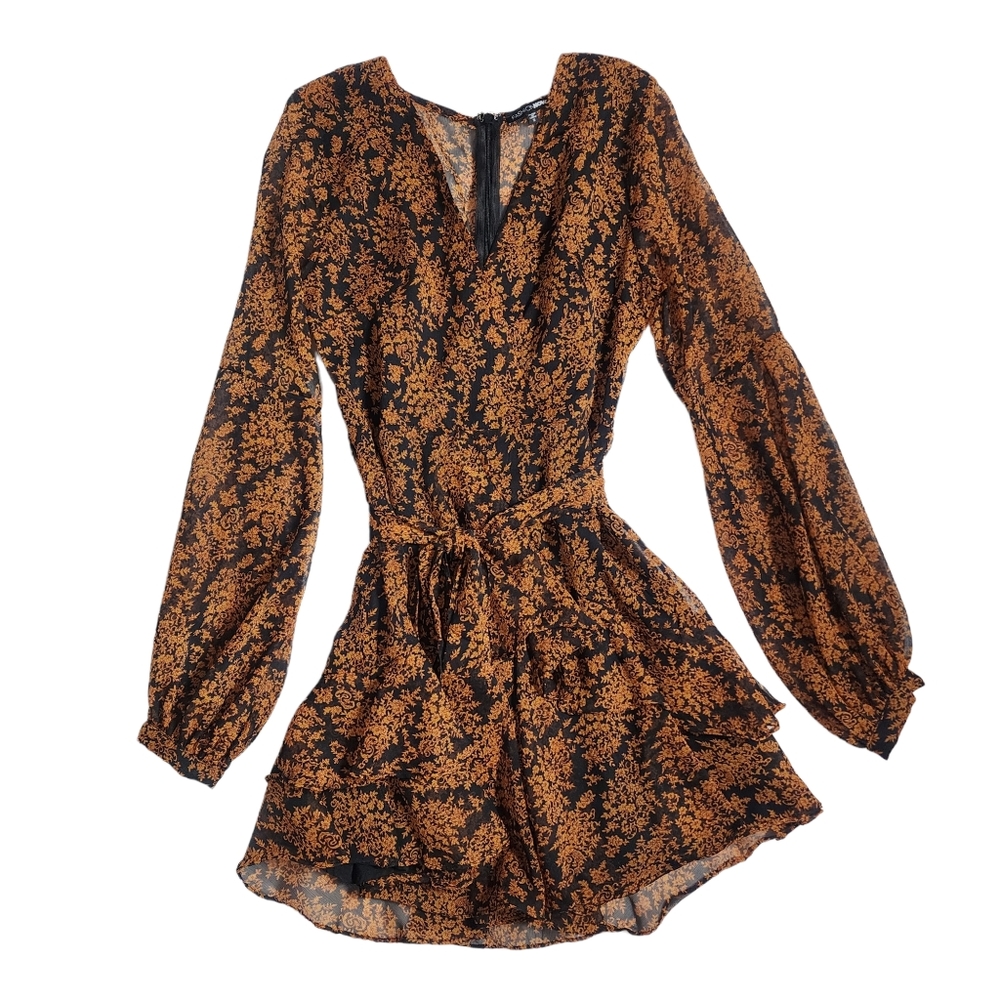 Fashion Nova Wildflower Longsleeve V Neck Mini Dress Size‎ Small - Picture 5 of 16